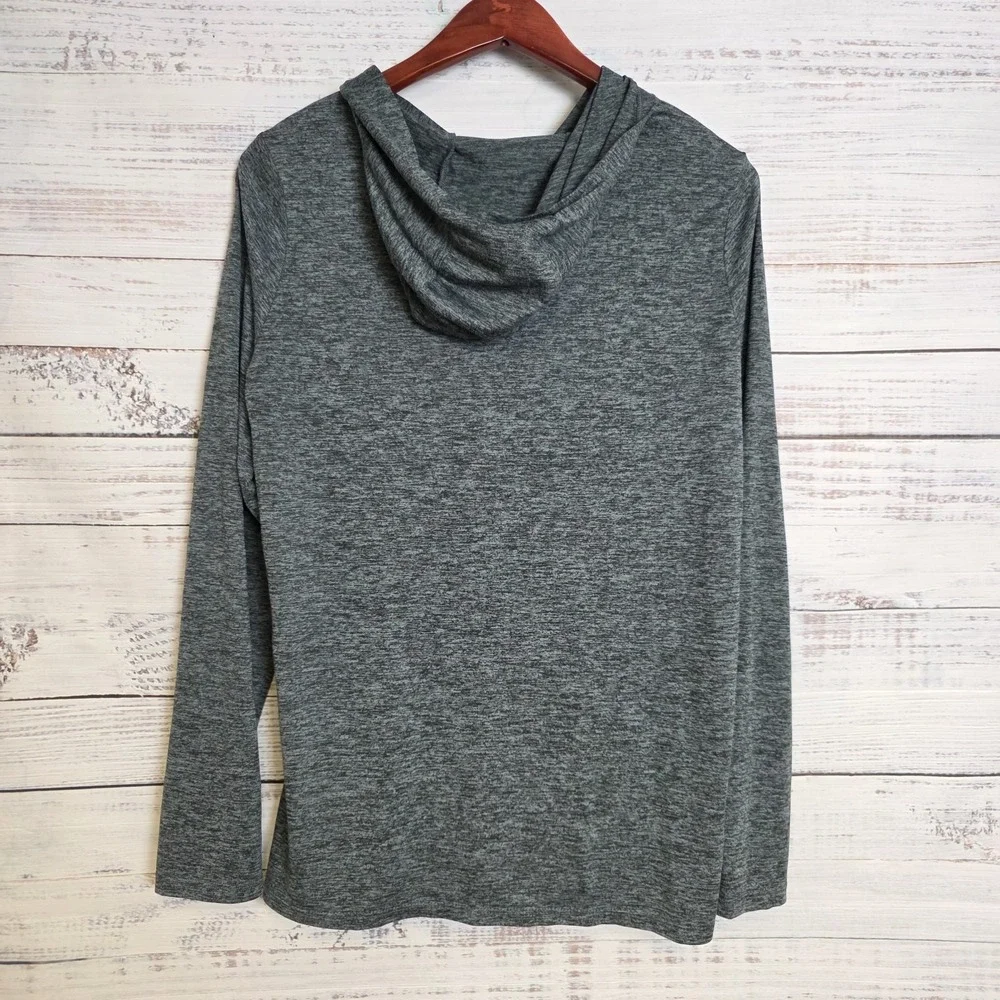 Nike Dri Fit Legend Hoodie Women Large Dark Gray Light Athletic Pullover Running
